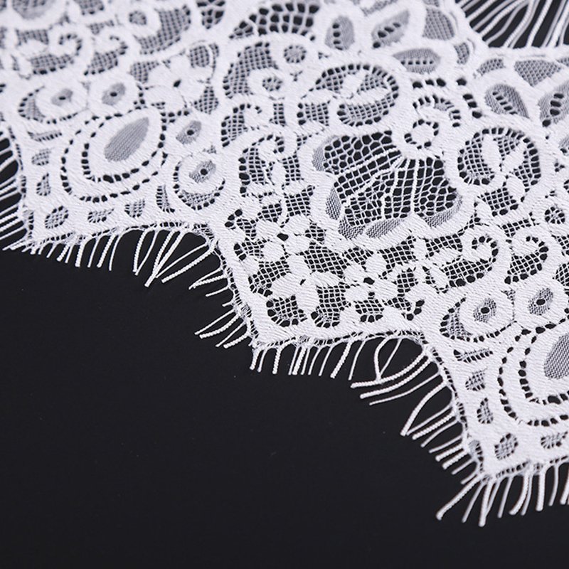 Lace Fabric Eyelash Cutwork Nylon for Apparel Wholesale Supplier 7